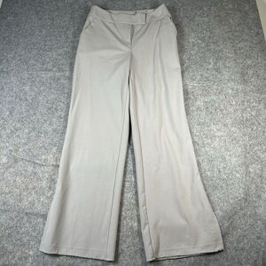J&L Atelier Pants Women’s XS Flare Leg Slacks Light Gray Slits Career Stretch